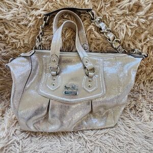 Coach Madison Audrey Metallic Gold/Silver Bag